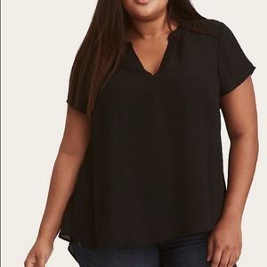 Torrid Georgette Short Sleeve Black 5